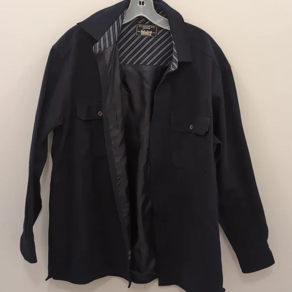 Levi Solid Blue Heavy Lined Jacket/Shirt For Men M - Picture 2 of 10